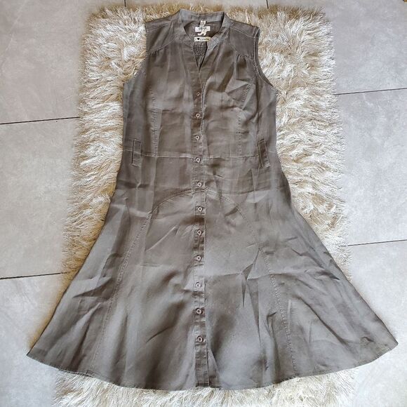 Malvin Hamburg I Love Linen Dress Button Down Size Medium Coastal  Casual - Picture 8 of 13